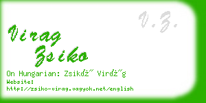 virag zsiko business card